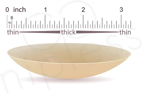 Miniatura 5 de Go Nipless Tapones de silicona autoadhesivos para pezones, tamaño A-DD para mujer, 2 pares, color piel, Desnudo
