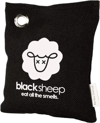Black Sheep - Bolsa purificadora de aire natural de carbón de bambú - Elimina olores en hogares, automóviles, bolsos, zapatos, armarios y más - 7.05