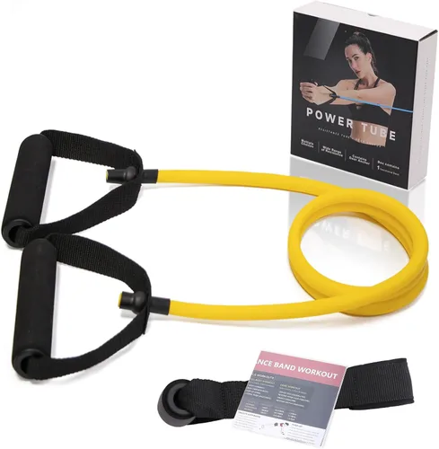 Miniatura 9 de Bandas de resistencia con asas para entrenar mujeres y hombres, bandas de ejercicio con anclaje de puerta, bandas elásticas para entrenamientos
