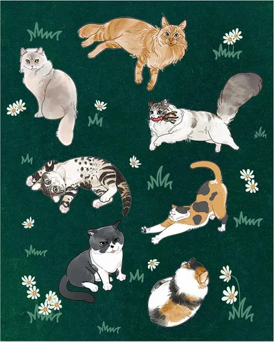 Miniatura 10 de Sviuse Glow in The Dark Cat Blanket for Women Cat Themed Gifts for Girls Fleece Kitty Pattern Blanket Cute Fuzzy Blanket with Cats on It