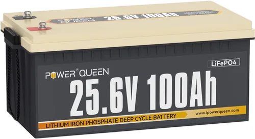 Miniatura 22 de Power Queen Batería LiFePO4 de 12 V 100 Ah, batería de litio del grupo 24, batería de más de 15000 ciclos profundos para caravana con protección BMS