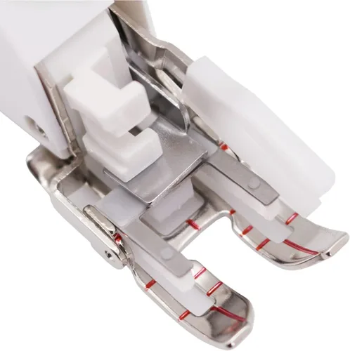 Miniatura 5 de Pie de pie abierto con guía de acolchado para máquinas de coser Brother de vástago bajo, para coser rayas, cuadros, telas de múltiples capas