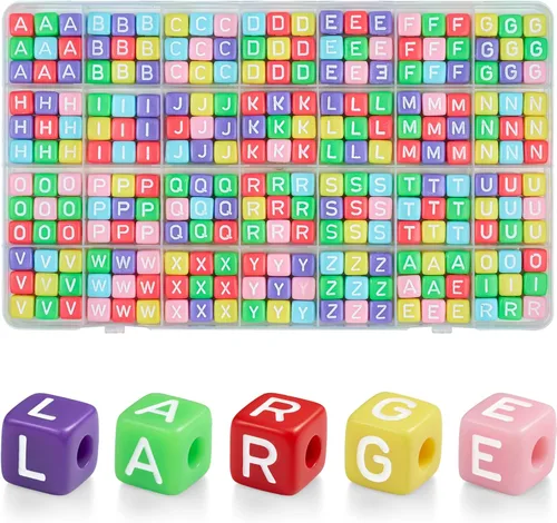 Miniatura 44 de 26 Pcs Chunky Amber Letter Beads, 20mm Jumbo 3D Acrylic Letter Beads, Big Letter Beads for Bracelets, Necklaces, Bagcharms, Shoelaces, Keychains