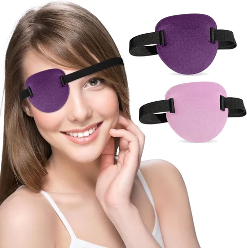 2 parches 3D para ojos para adultos y niños, parche médico ajustable para ojo derecho o izquierdo, cubierta de un ojo para ambliopía ojo perezoso, 1