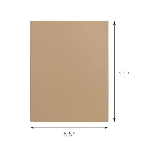 Miniatura 2 de Hygloss Libros de papel kraft en blanco, cuadernos sin forro para diario, bocetos, escritura, 24 páginas blancas (12 hojas), 8.5 x 11 pulgadas, 24