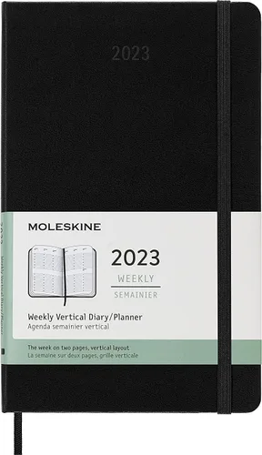 Miniatura 17 de Moleskine Agenda mensual clásica de 12 meses de 2023, tapa dura, grande (5 x 8.25 pulgadas), color negro