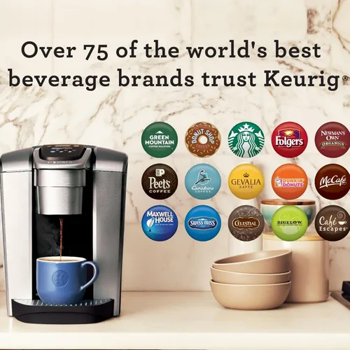 Miniatura 11 de Keurig K-Elite - Cafetera de cápsulas K-Cup de una sola porción, con control de fuerza y temperatura, capacidad de café helado, tamaño de Brushed