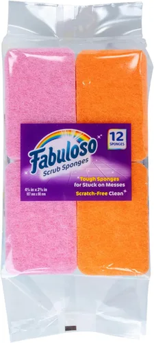 Miniatura 9 de Esponjas Fabuloso, Púrpura - Limpiador sin arañazos para platos y superficies - Esponja para lavar platos para una experiencia de limpieza audaz