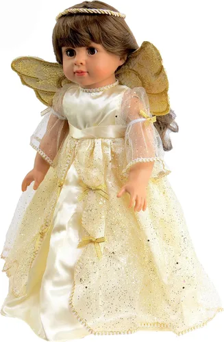 Miniatura 2 de American Fashion World Traje de ángel de Navidad para muñecas de 18 pulgadas Calidad premium y diseño moderno Ropa de muñecas para marcas