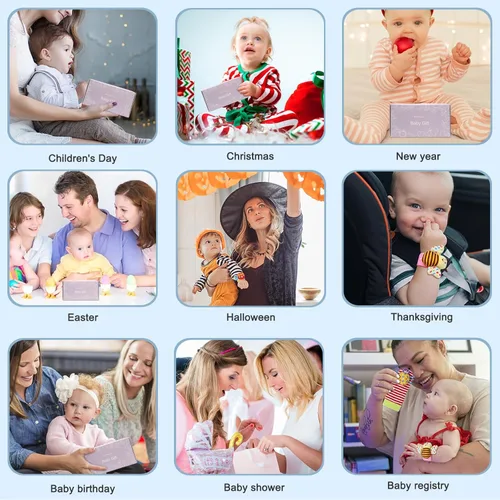 Miniatura 7 de Sonajeros de muñeca para bebés de 0 a 6 meses, calcetines para pies y piernas, tobillos, brazos, mano, pulsera, agitador para niños y niñas de 6 a