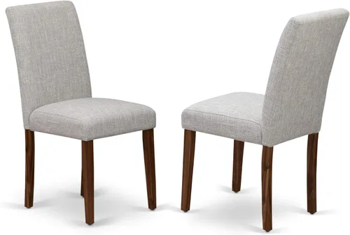 Miniatura 4 de East West Furniture F3AB5-N35 - Juego de mesa de comedor de 5 piezas, incluye una mesa de cocina redonda con pedestal y 4 sillas de comedor Parsons