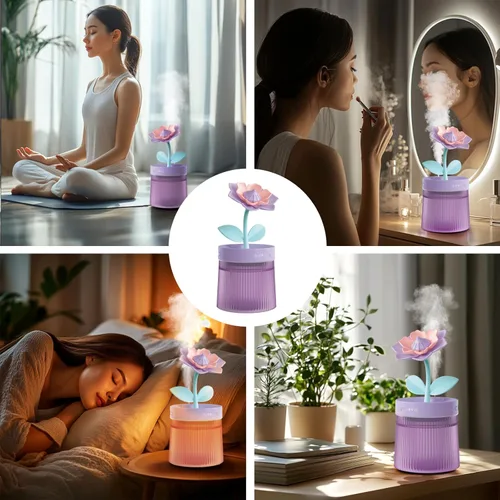 Miniatura 8 de Mini Humidificador Lindo 320mL con Niebla Fría con 2 Modos de Niebla, para Hogar/Guardería/Oficina, Mini Humidificador de Aire Portátil, Mini