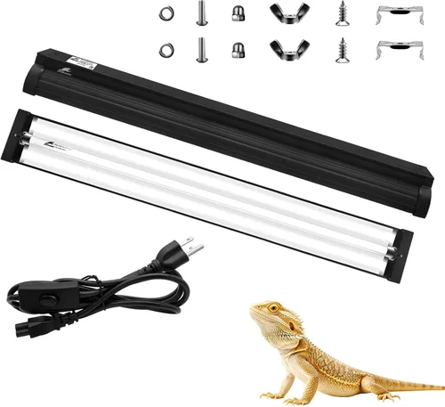 T8 UVB - Kit combinado de iluminación de bombilla HO UVB, luz UVB 10.0 para reptiles, terrario, campana UVA UVB, lámpara de desierto para tanque de