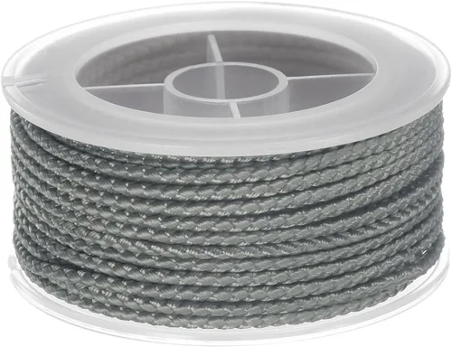 Miniatura 32 de HARFINGTON Cordón de hilo de nailon para cuentas de 0.063 in, cuerda de nailon trenzado extrafuerte para manualidades, pulseras, joyería, Negro
