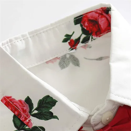 Miniatura 5 de Conjunto de camisa de manga corta con botones y pantalones cortos para bebé y niño, con estampado de verano