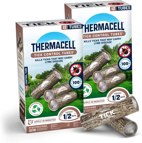 Miniatura 10 de Thermacell Tubos de control de garrapatas; 12 por caja; sin aerosol, fácil de usar; mata las garrapatas que pueden transmitir la enfermedad de Lyme