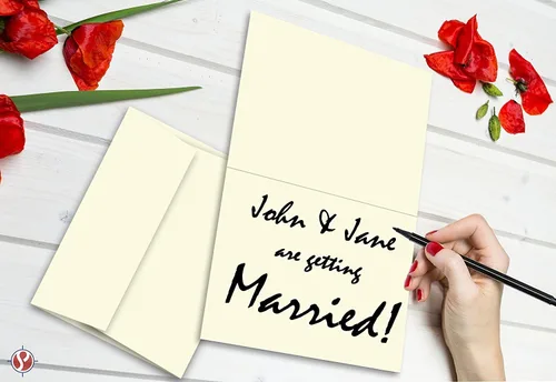 Miniatura 4 de Juego de tarjetas de felicitación – 4 1/4 x 5 1/2 tarjeta A2 crema y sobres, puntuados para plegar, perfecto para invitaciones de negocios, bodas