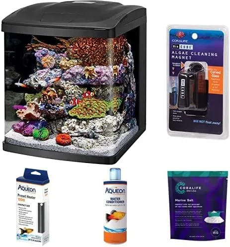 Miniatura 3 de Coralife Kit de tanque de peces de acuario LED BioCube, 16 galones con sal marina Coralife BioCube, paquete de 15 galones