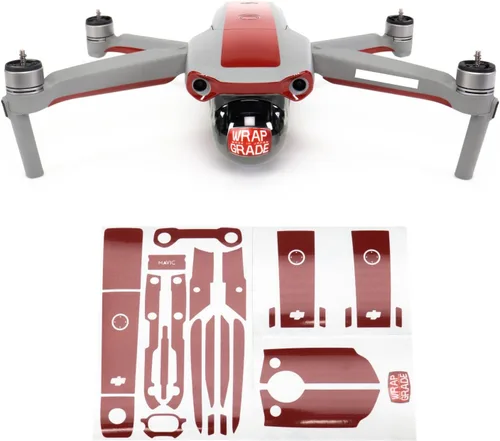 Miniatura 13 de Wrapgrade Skin compatible con DJI Mavic Air 2 Color de acento B (blanco racing)