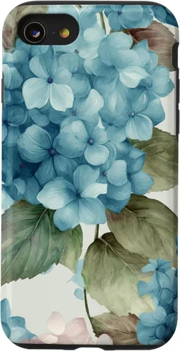 Miniatura 18 de Watercolor Shabby Chic Blue Hydrangeas Flower Case for iPhone 17