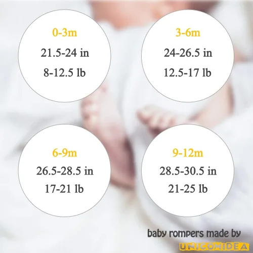 Miniatura 6 de UNICOMIDEA Mameluco de manga corta para bebés niños y niñas, estampado de letras, de 0 a 12 meses