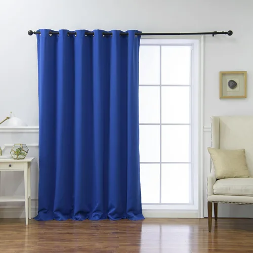 Miniatura 23 de Best Home Fashion Cortina térmica opaca con parte superior con ojales anchos Azul