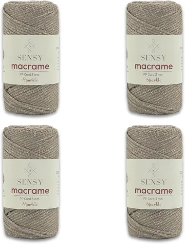 Miniatura 104 de Sensy - Cuerda de poliéster prémium de 0.118 pulgadas (0.118 in), 131 yardas, 100% polipropileno, cordón de macramé, cuerda de ganchillo de 0.118