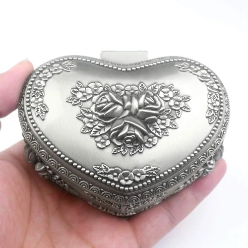 Miniatura 12 de ROSIKING Caja de música de aleación de metal en relieve y caja de música con movimiento dorada para Navidad/Cumpleaños/Día de San Valentín