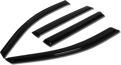Miniatura 9 de DNA Motoring WVS-T2-0096 - Deflector de ventana de ventilación de humo oscuro, protector contra la lluvia/sol (4 unidades), paquete de 1