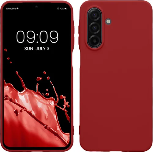 Miniatura 92 de kwmobile Funda compatible con Samsung Galaxy A23 4G / 5G - Funda de silicona TPU metálica suave y delgada - Rojo oscuro metálico