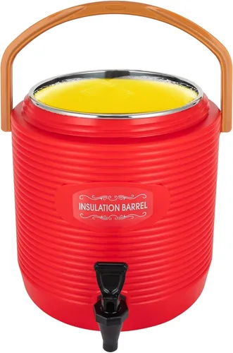 Miniatura 20 de Dispensador de bebidas aislado, dispensador de bebidas calientes de acero inoxidable de 2.11 galones con termómetro, dispensador de bebidas frías