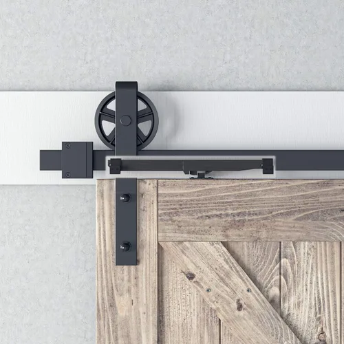 Miniatura 4 de SMARTSTANDARD Kit de cierre suave para puerta de granero, compatible con una puerta que pese hasta 88 libras, equipado con amortiguador de resorte