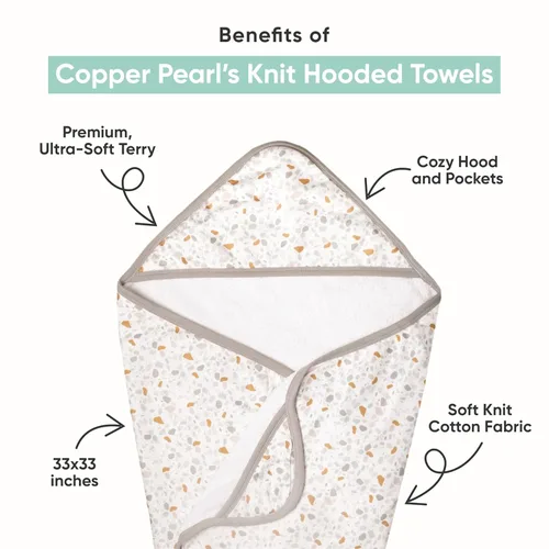 Miniatura 2 de Copper Pearl Toallas de baño con capucha, toallas de baño con capucha, bolsillos y diseños geniales, ideales para regalar y hacer que la hora