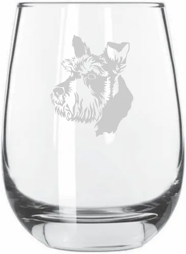 Miniatura 466 de Sakhalin Husky Dog - Copa de vino grabada personalizada de 15.25 onzas sin tallo