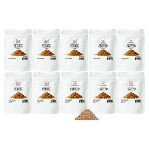Mbariket Ground Crayfish Powder, Umami Crawfish Seasoning (1 oz (10-Pack))