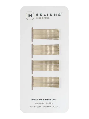 Minihorquillas Heliums - Rubio Ceniza - Paquete de 40, horquillas pequeñas de 1.5 pulgadas para cabello fino y niños