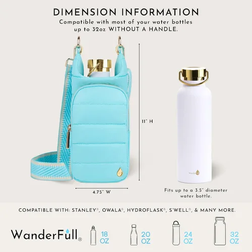 Miniatura 3 de WanderFull Original HydroBag Crossbody Water Bottle Holder with Phone Pocket, Fits Water Bottles up to 32 oz