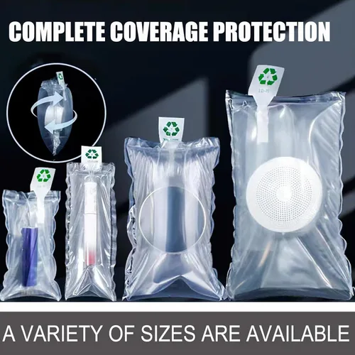 Miniatura 8 de Miupoo Bolsas de aire de embalaje, bolsa protectora de embalaje de aire inflable de plástico transparente con cojín de bomba gratis, bolsa