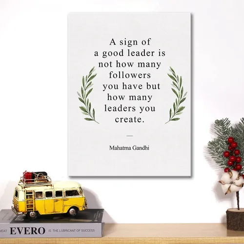 Miniatura 5 de Lienzo inspirador de mentor, arte de pared con frase motivacional de un buen líder, impresión en lienzo con frase de jefe positivo, pintura