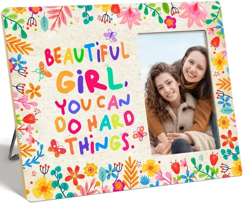 Miniatura 8 de OTINGQD Marcos de fotos inspiradores, regalo motivacional para niñas, amigas, hermanas, regalos de aliento para mujeres, marco de fotos Be Amazing