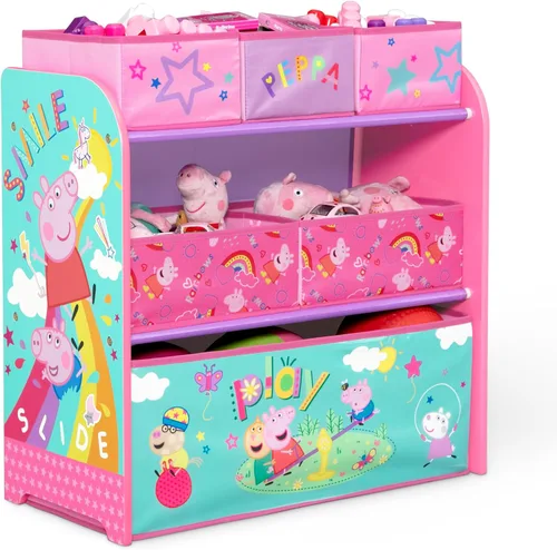 Miniatura 15 de Delta Children Design & Store Organizador de almacenamiento de juguetes de 6 compartimientos, Disney Princess