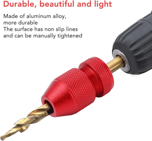Miniatura 3 de Collar de tope de taladro ajustable, tope de profundidad de broca de madera de aleación de aluminio, rango de tamaño aplicable 5/64"-3/16