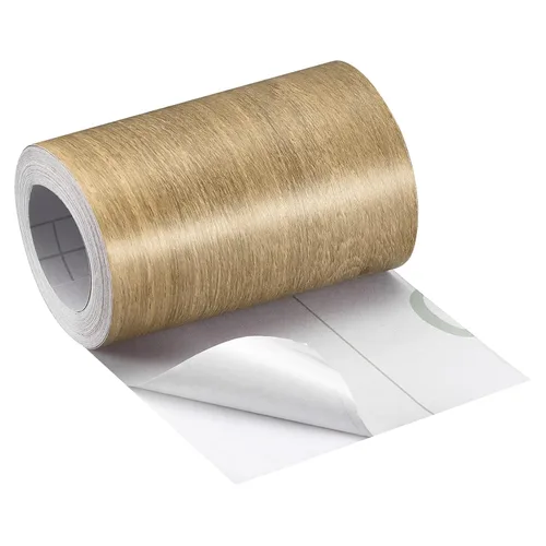 Miniatura 7 de uxcell Cinta de grano de madera, 3.94 pulgadas x 16.41 pies, adhesivo de papel de pared autoadhesivo para pared, esquina, mesa, puerta, sofá, rojo