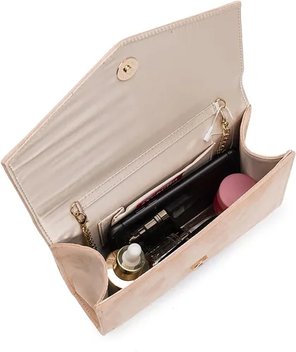 Miniatura 5 de Bolso de noche para mujer, bolso de mano elegante, bolso de ante sintético para boda