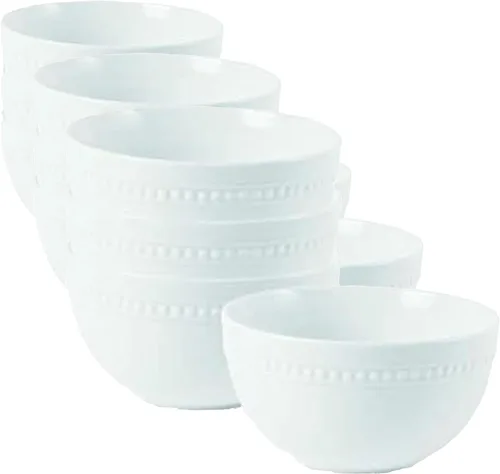 Miniatura 10 de Everyday White Tazones de sopa y cereales de porcelana de 26 onzas