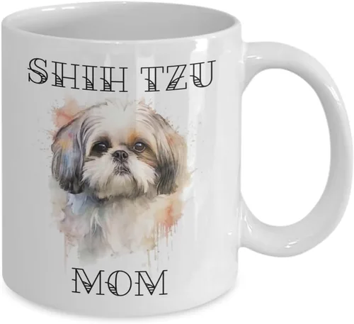 Miniatura 2 de generic Shih Tzu - Taza para mamá de perro, regalo para mamá de perro, taza para mascotas, retrato de Shih Tzu en acuarela, regalos para madres