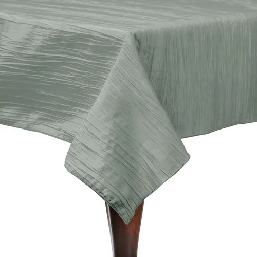 Miniatura 27 de Ultimate Textile - Paquete de 2 - Tafetán arrugado - Mantel rectangular Delano de 50 x 108 pulgadas, color verde manzana