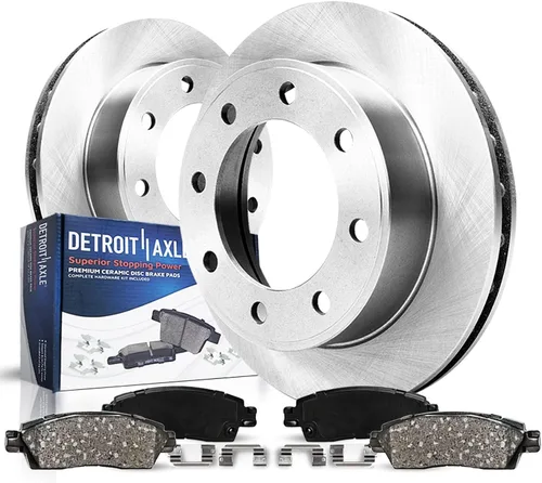 Miniatura 31 de Detroit Axle - Kit de freno trasero para Toyota Tacoma 2005-2019 de 6 orejetas, tambores de freno de disco, zapatas de freno semi-metálicas