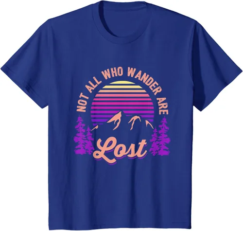 Miniatura 39 de Not All Who Wander Are Lost Vintage Mountains - Camiseta de senderismo, Negro, S