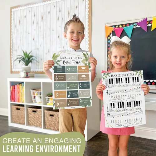 Miniatura 5 de Hadley Designs Decoración de aula de música – 9 pósteres de aula de música, pósteres de primaria, coro y solfeo, letreros de mano de solfeo e
